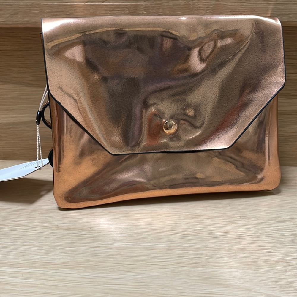 Monki Metallic Bronze Bag